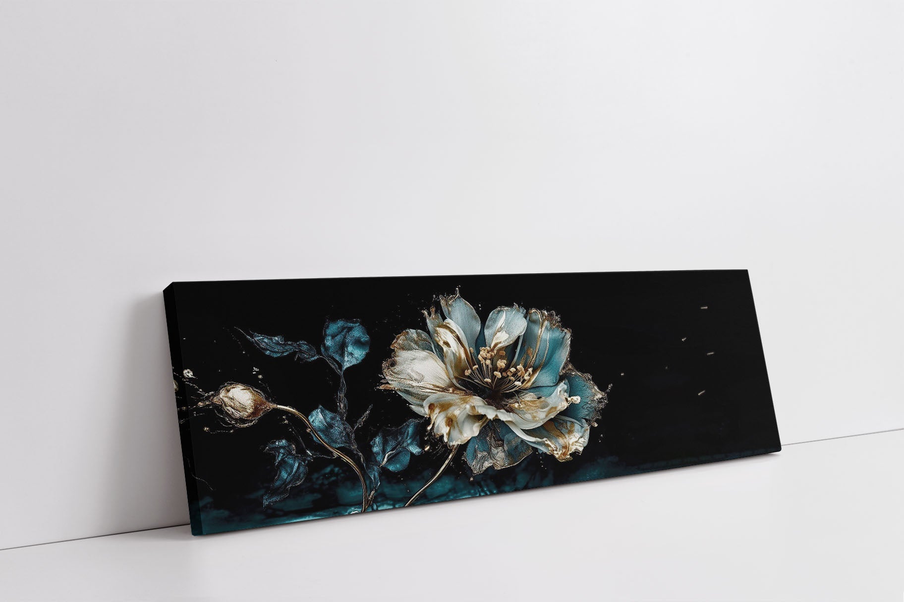 Iris with tones of blue 72" x 24" Fine Art Canvas-Canvas Print-DECOROLALA