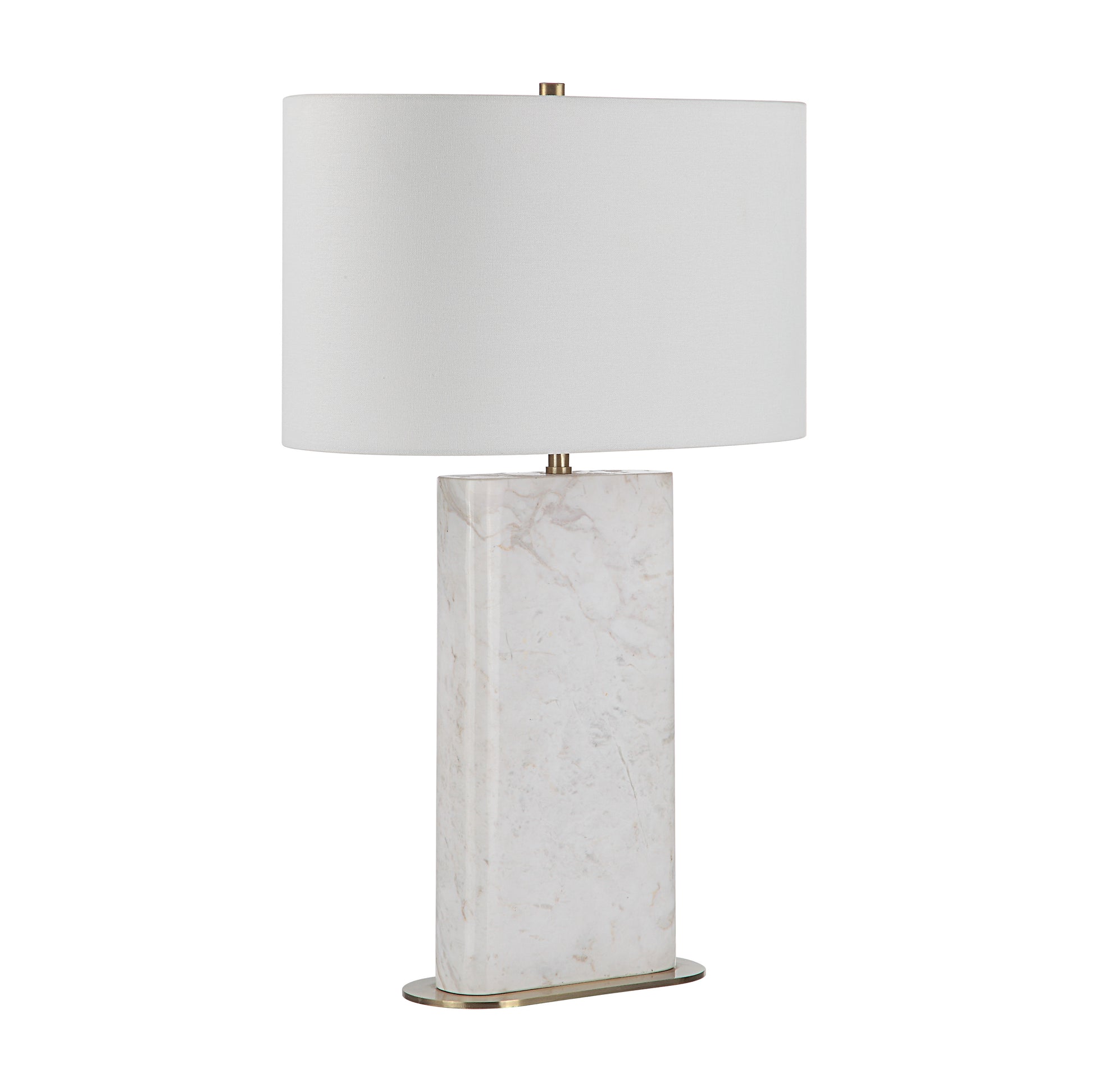 Irisa 27" Table Lamp Brass Drum Shade Dimmer-Table Lamp-DECOROLALA
