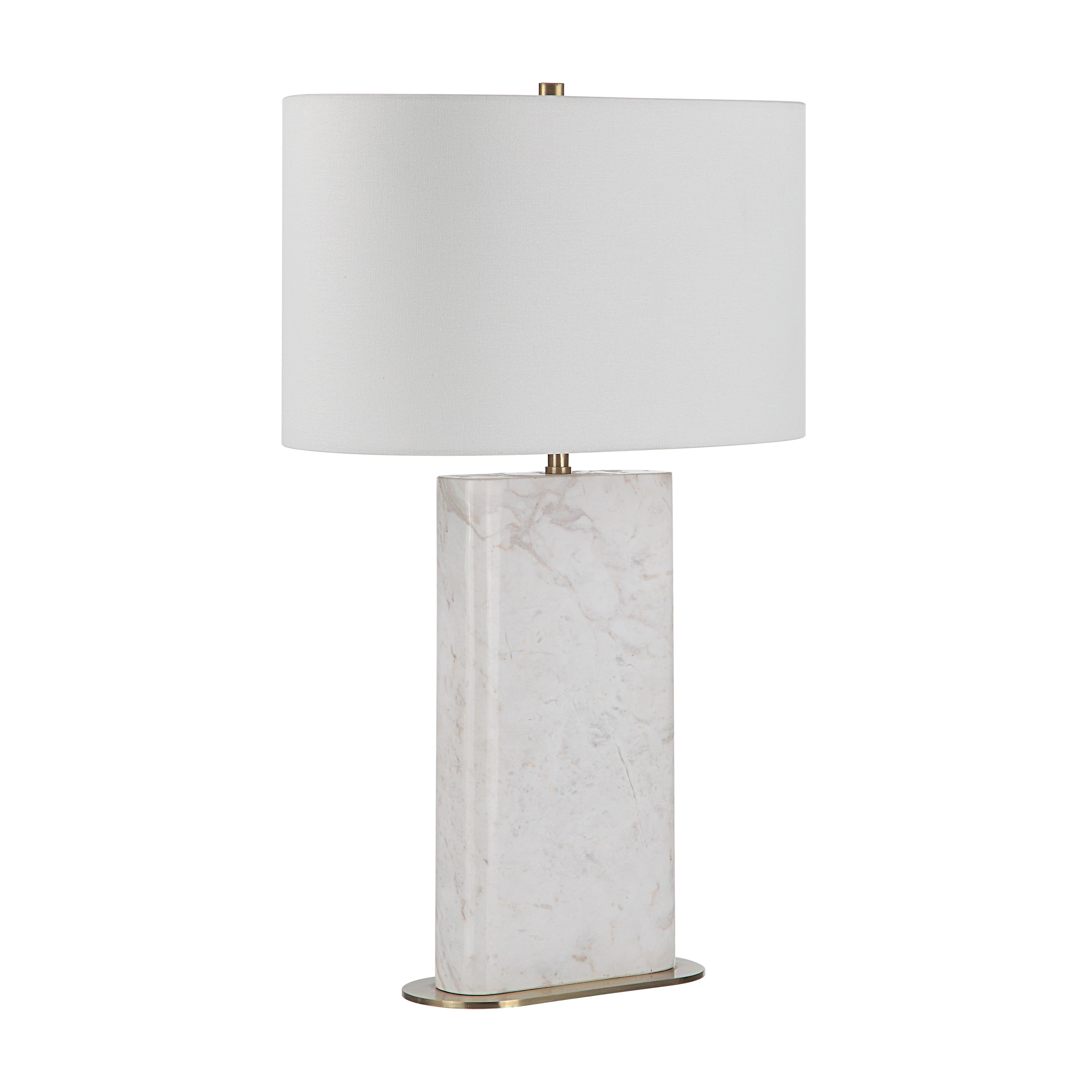 Irisa 27" Table Lamp Brass Drum Shade Dimmer-Table Lamp-DECOROLALA