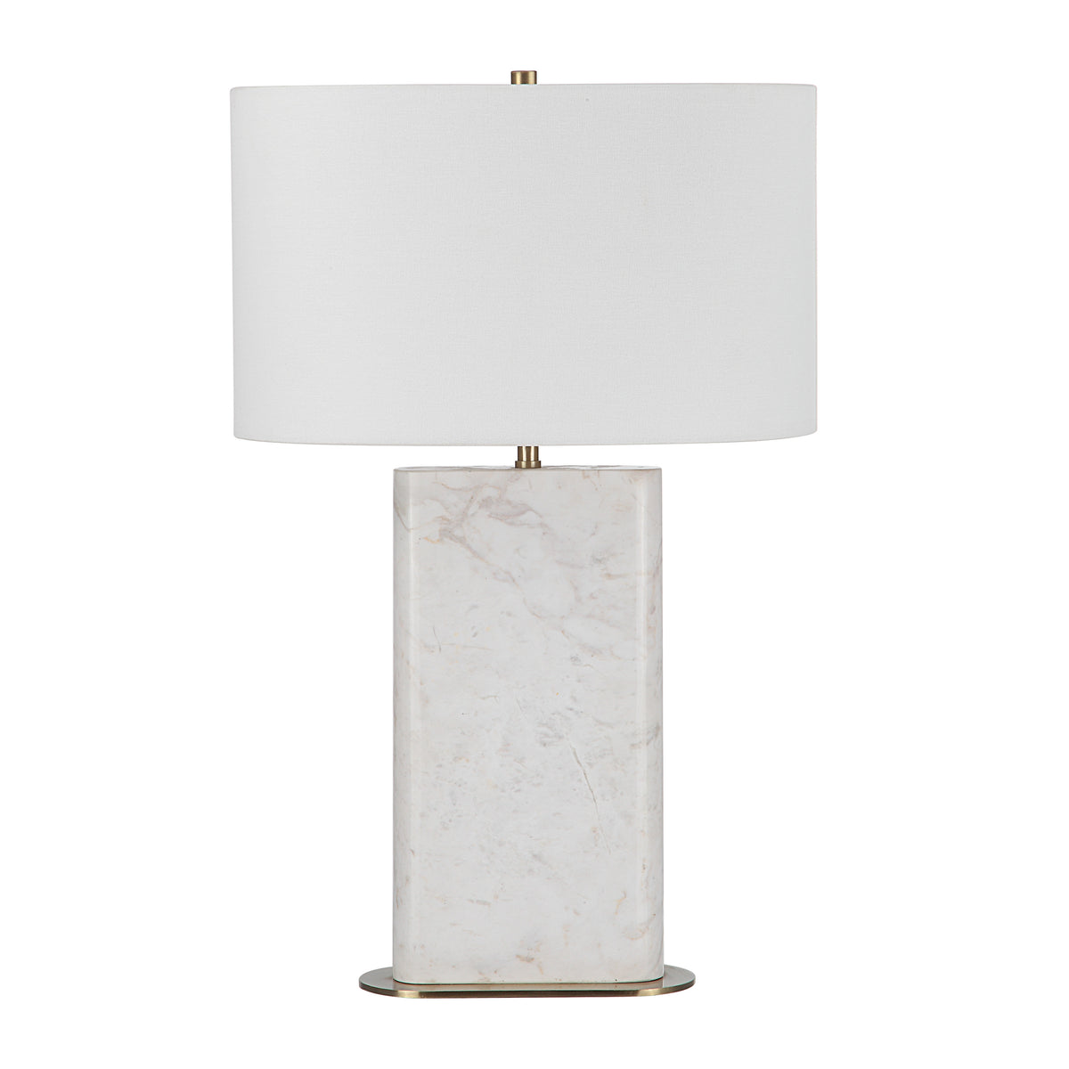 Irisa 27" Table Lamp Brass Drum Shade Dimmer-Table Lamp-DECOROLALA