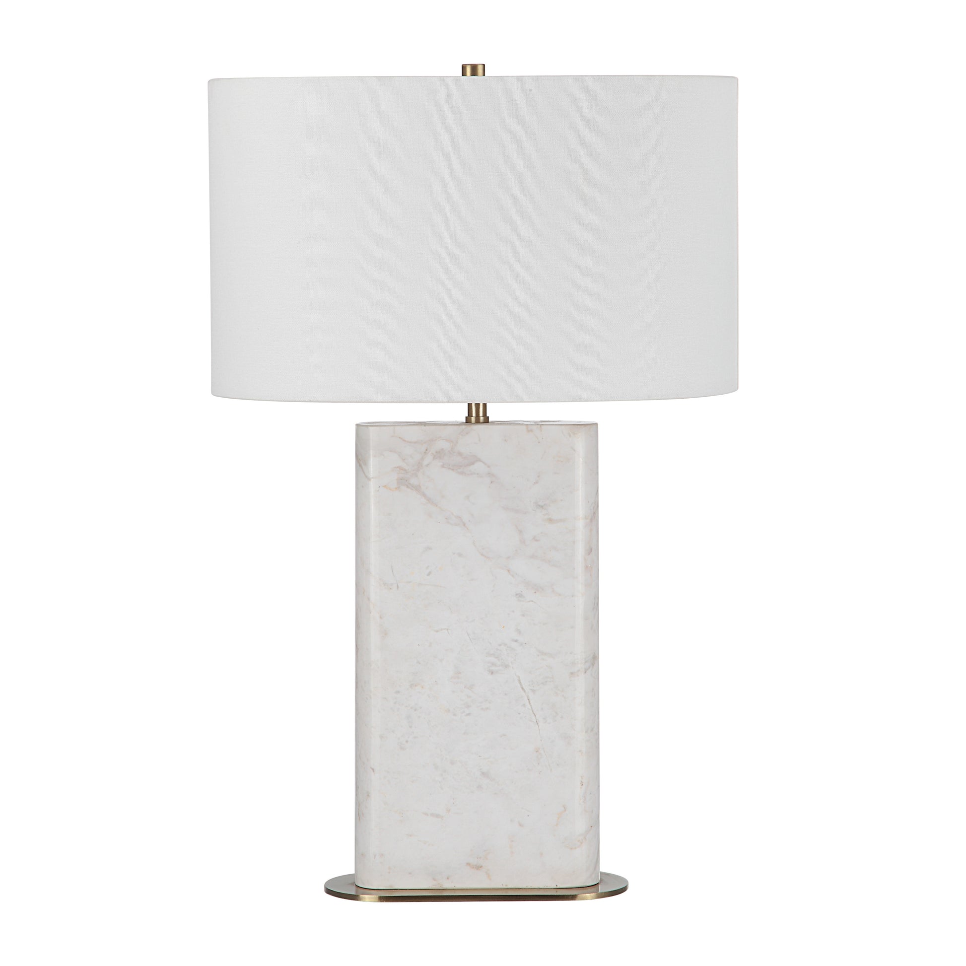 Irisa 27" Table Lamp Brass Drum Shade Dimmer-Table Lamp-DECOROLALA