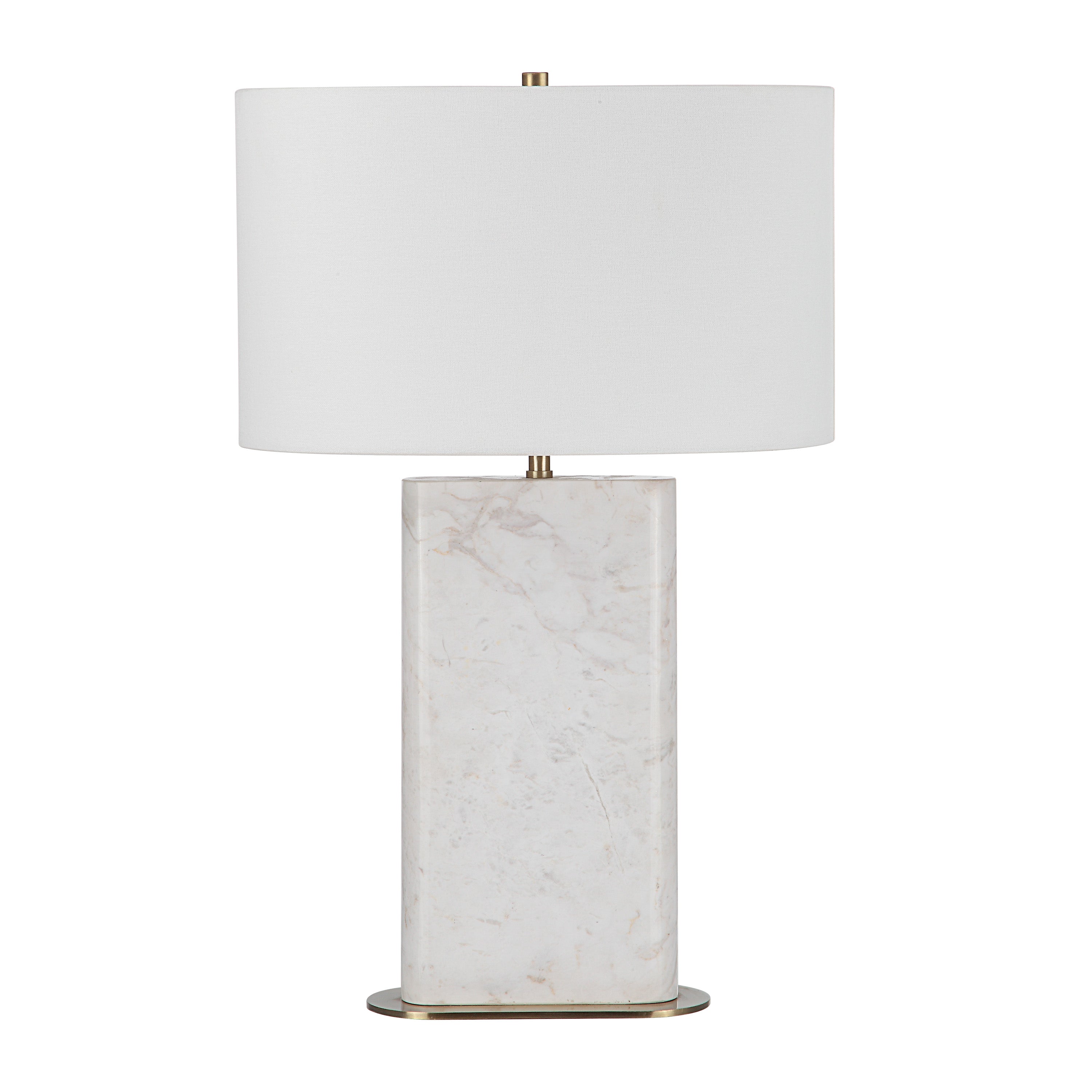 Irisa 27" Table Lamp Brass Drum Shade Dimmer-Table Lamp-DECOROLALA