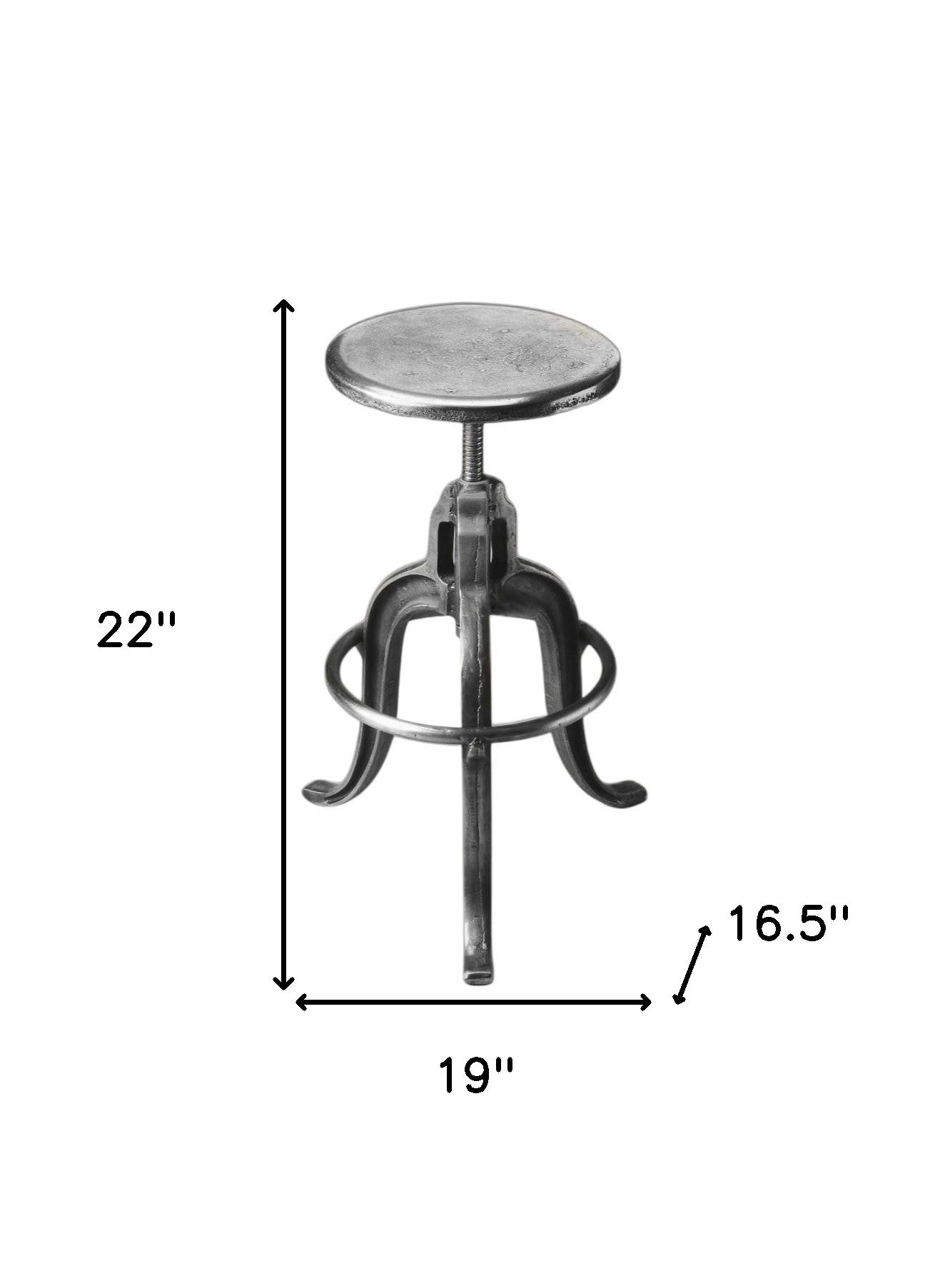 Iron Backless Swivel Bar Chair-Bar Chairs-DECOROLALA