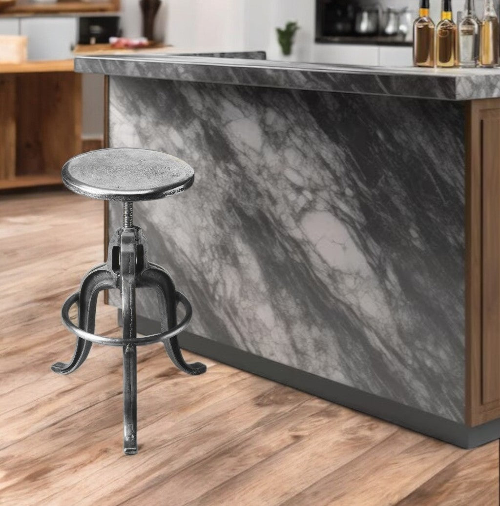 Iron Backless Swivel Bar Chair-Bar Chairs-DECOROLALA