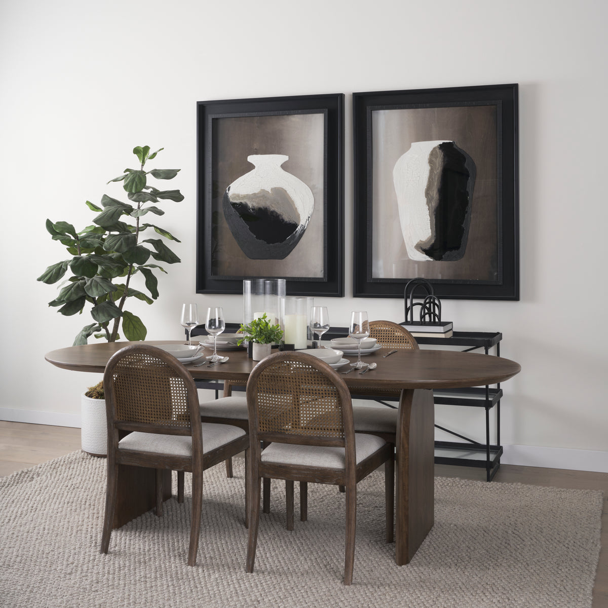Isla 86.5"L x 39"W Oval Dining Table | Modern | Wood | Seats 6-Dining Tables-DECOROLALA