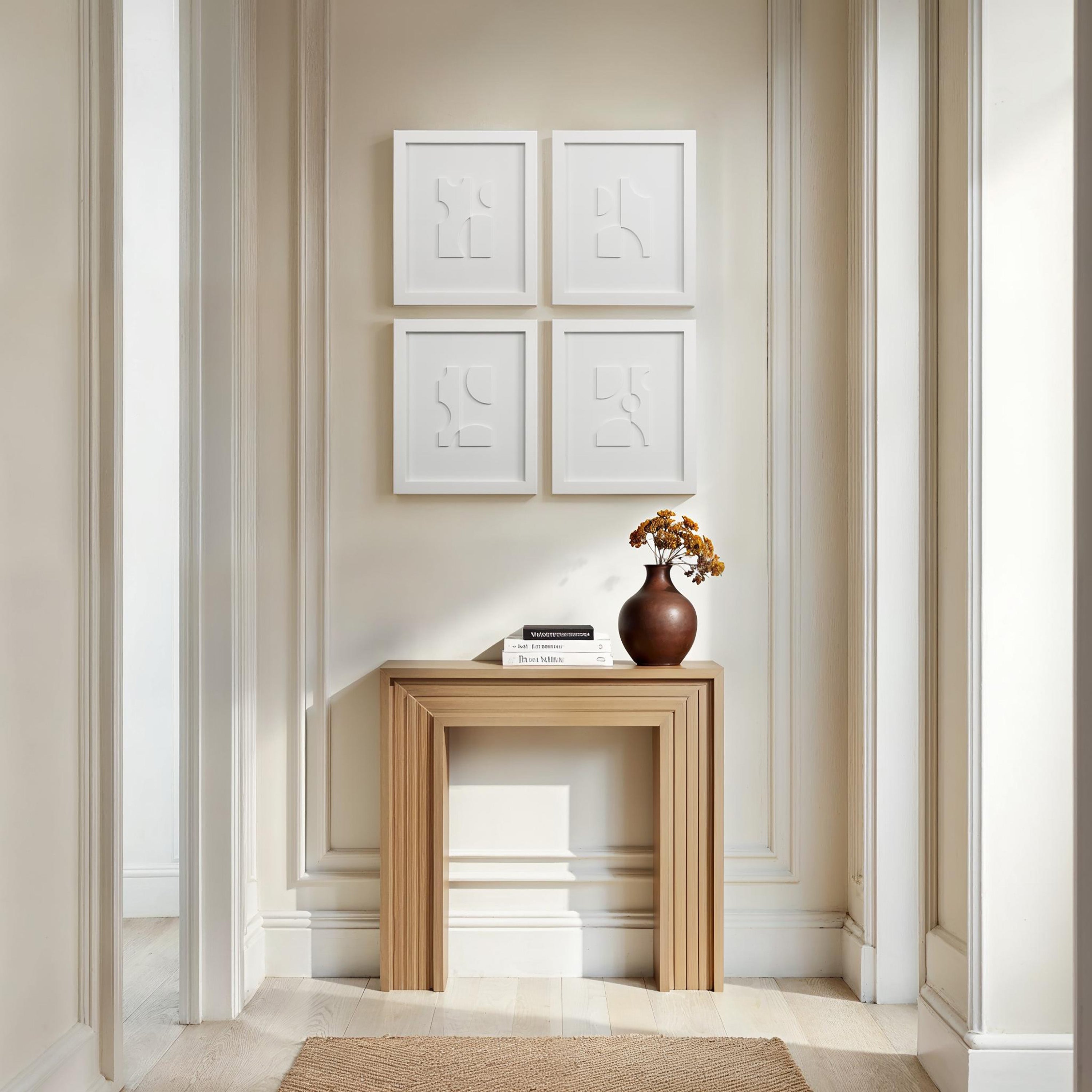 Ispra 19" Wide Wall Decor, Matte White-Wall Art-DECOROLALA