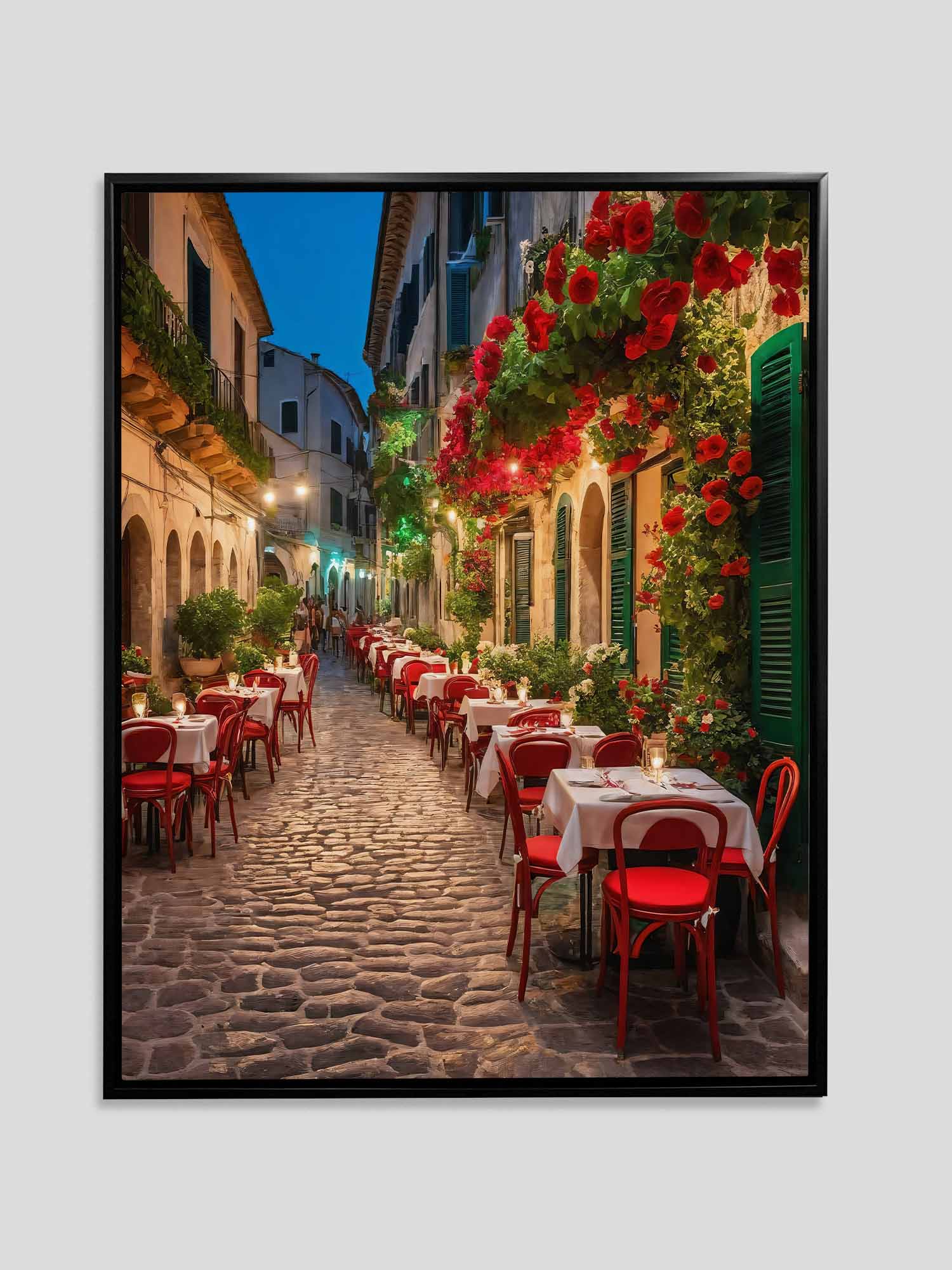 Italian Cafe 36" x 48" Fine Art Canvas-Canvas Print-DECOROLALA