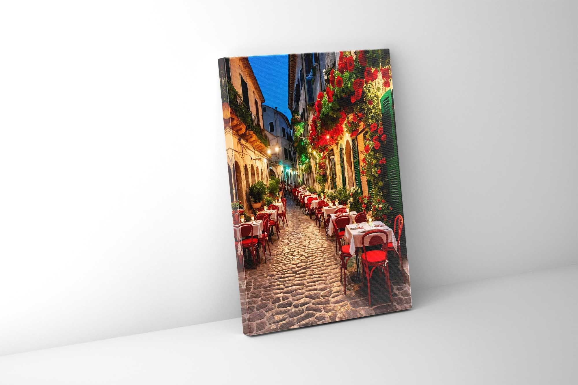 Italian Cafe 36" x 48" Fine Art Canvas-Canvas Print-DECOROLALA