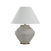 Iulia 22.75" Table Lamp, Antique Beige Ceramic-Table Lamp-DECOROLALA