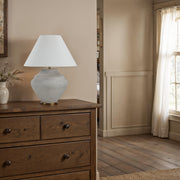 Iulia 22.75" Table Lamp, Antique Beige Ceramic-Table Lamps-DECOROLALA