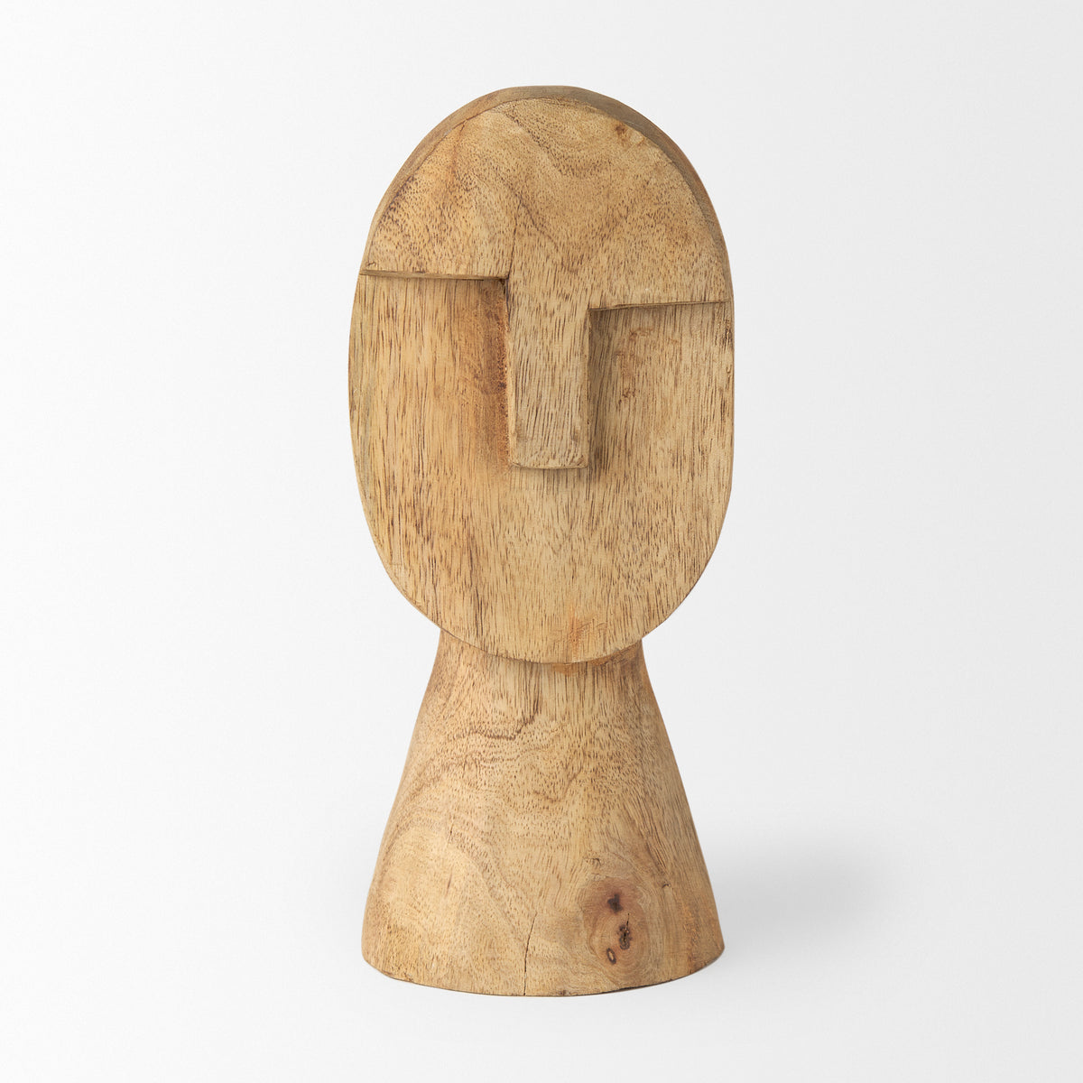 Ivan Medium Wooden Head Sculpture-Objects-DECOROLALA