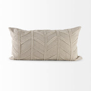 Ivivva Beige Fabric Textured Pillow Cover (Min Order Qty 2)-Decorative Pillows-DECOROLALA