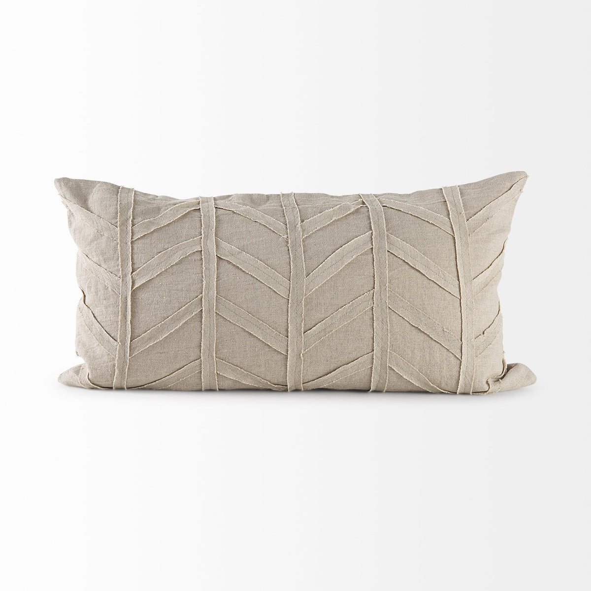 Ivivva Beige Fabric Textured Pillow Cover (Min Order Qty 2)-Decorative Pillows-DECOROLALA