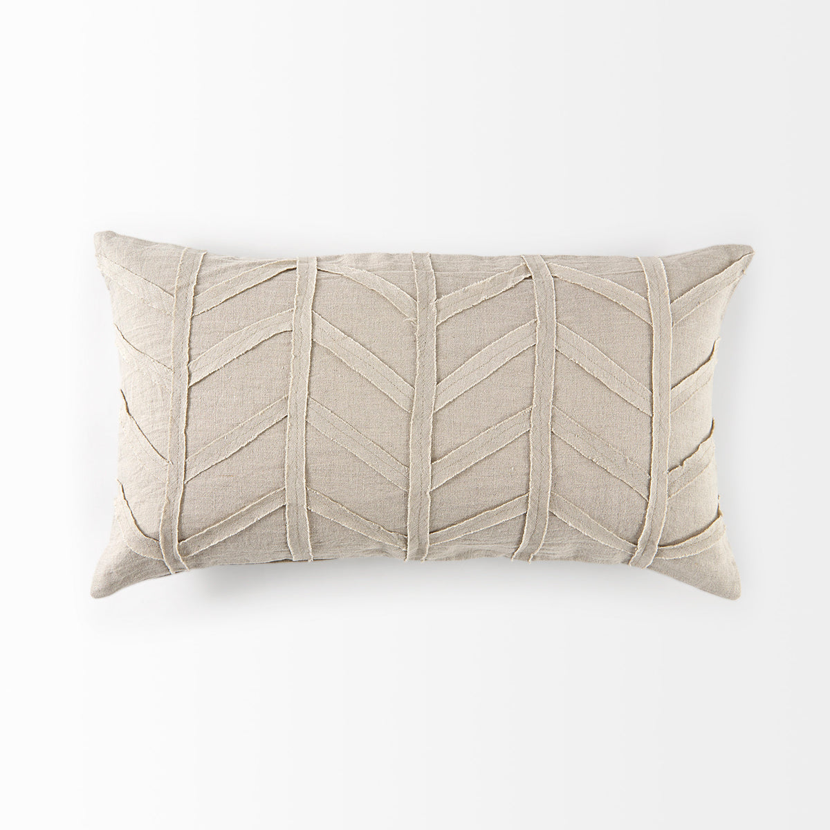 Ivivva Beige Fabric Textured Pillow Cover (Min Order Qty 2)-Decorative Pillows-DECOROLALA