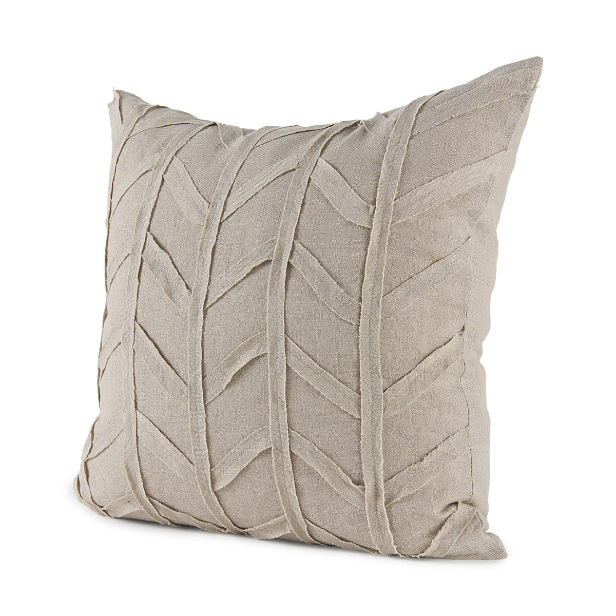 Ivivva Beige Fabric Textured Pillow Cover (min order qty 2)-Decorative Pillows-DECOROLALA