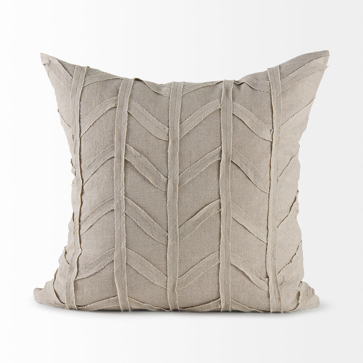 Ivivva Beige Fabric Textured Pillow Cover (min order qty 2)-Decorative Pillows-DECOROLALA