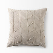 Ivivva Beige Fabric Textured Pillow Cover (min order qty 2)-Decorative Pillows-DECOROLALA