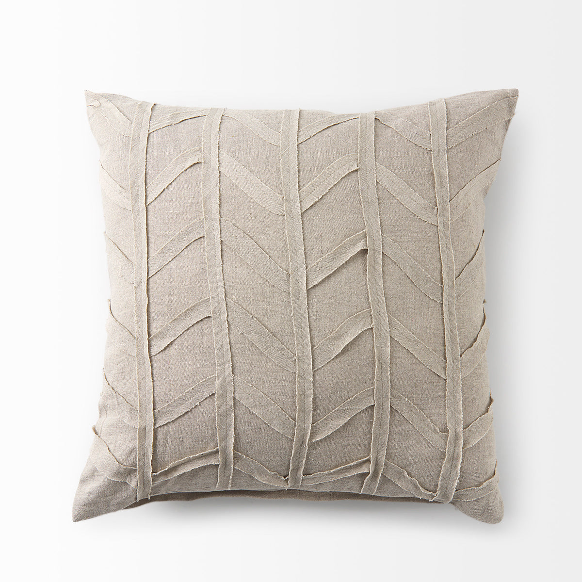 Ivivva Beige Fabric Textured Pillow Cover (min order qty 2)-Decorative Pillows-DECOROLALA