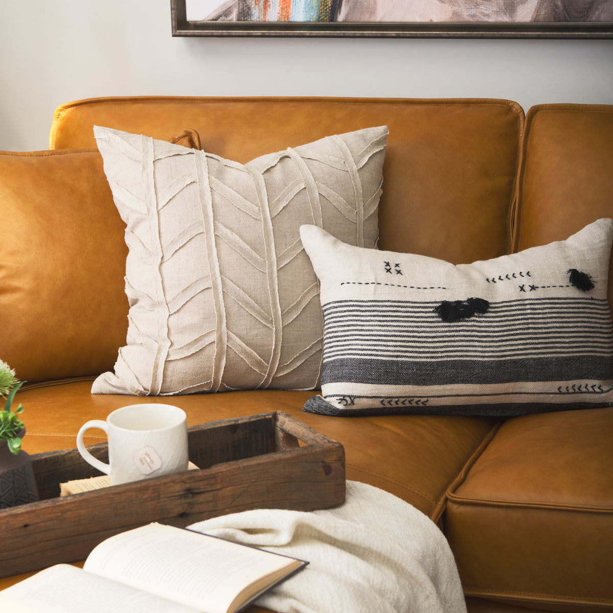 Ivivva Beige Fabric Textured Pillow Cover (min order qty 2)-Decorative Pillows-DECOROLALA