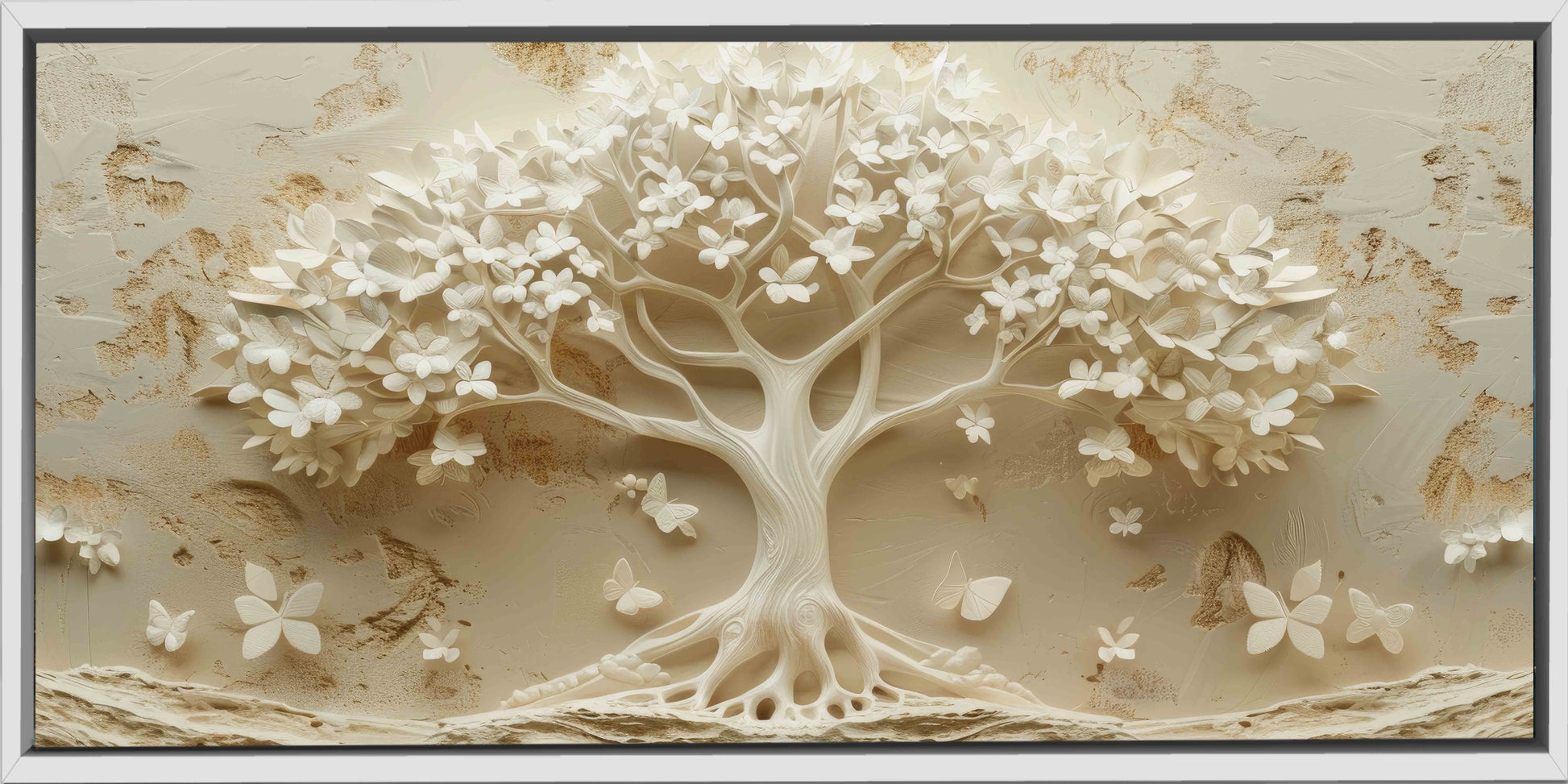 Ivory Tree 72" x 36" Fine Art Canvas Print-Canvas Print-DECOROLALA