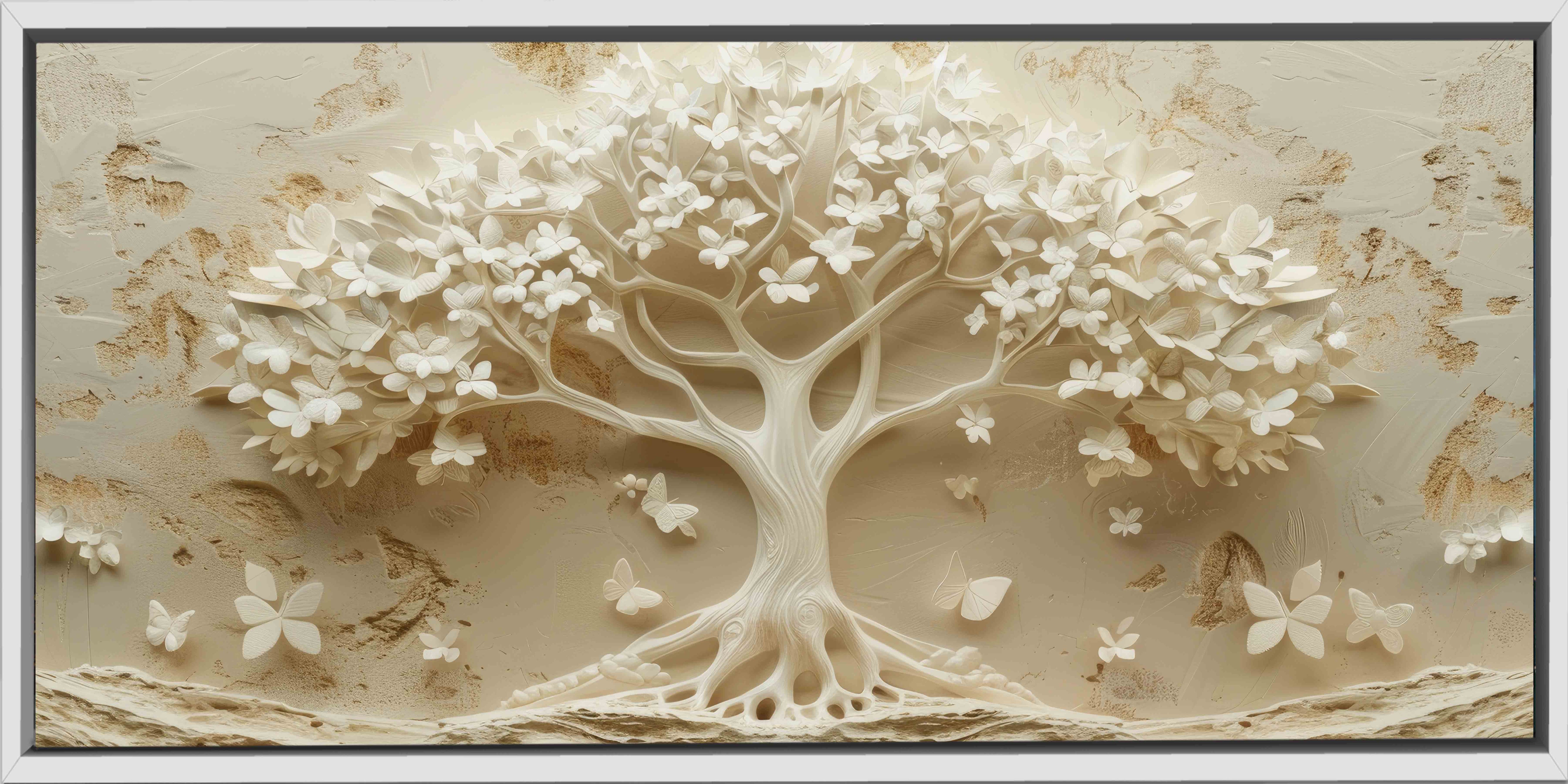 Ivory Tree 72" x 36" Fine Art Canvas Print-Canvas Print-DECOROLALA
