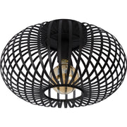 Ivy 9" Length Ceiling Fixture, Black-Ceiling Fixture-DECOROLALA
