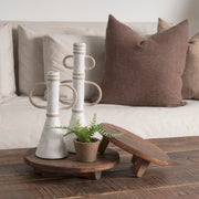 Iza Medium Brown Wooden Riser (Set of 2)-Trays-DECOROLALA