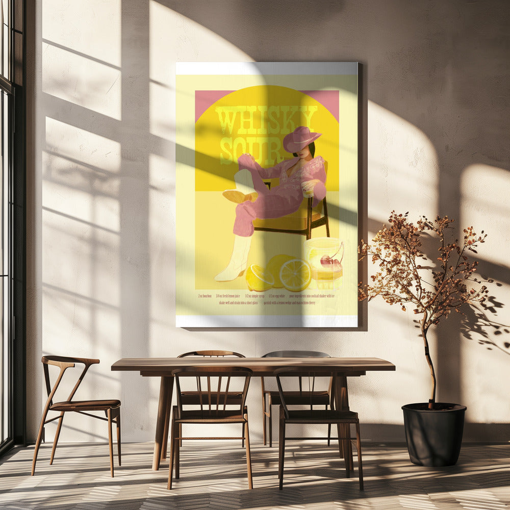 JLR Whiskysour Pink Copy Wall Art-canvas-DECOROLALA