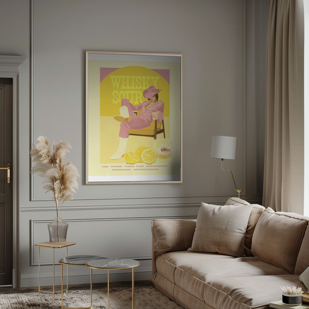 JLR Whiskysour Pink Copy Wall Art-canvas-DECOROLALA