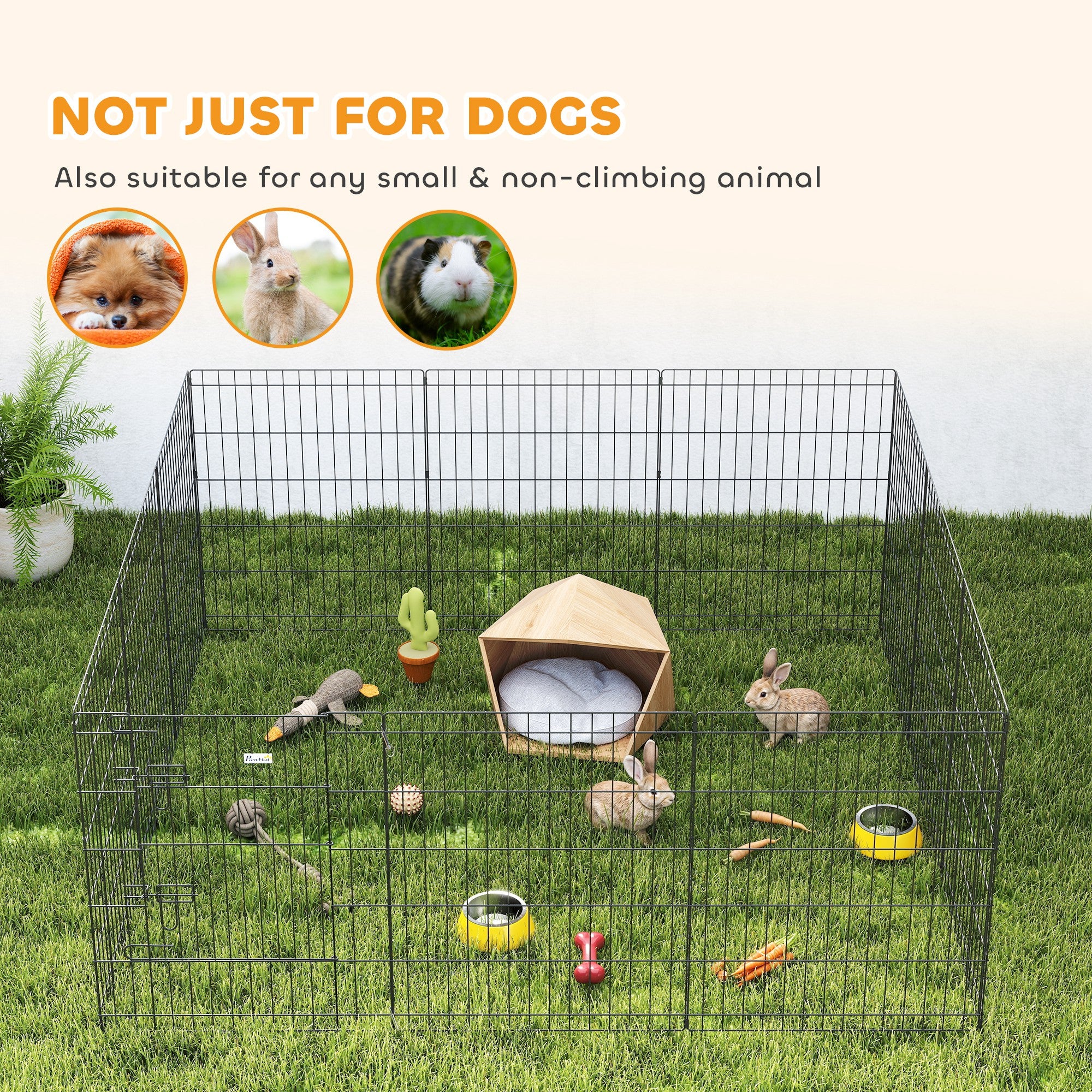 30inch Foldable Metal Exercise Pet Playpen Yard Dog Puppy Kennel Cage 12 Panel