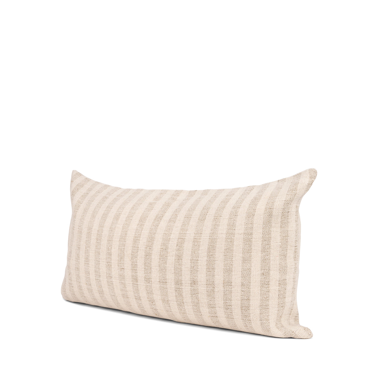 Jace Cream & Beige Stripe Lumbar Pillow Cover (min order qty 2)-Decorative Pillows-DECOROLALA