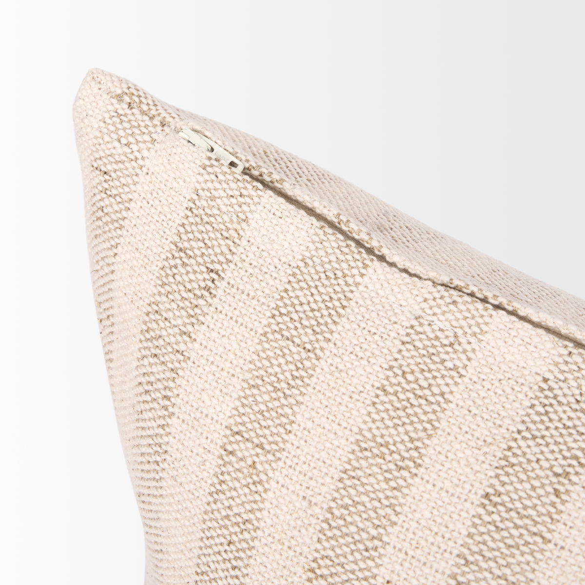 Jace Cream & Beige Stripe Lumbar Pillow Cover (min order qty 2)-Decorative Pillows-DECOROLALA