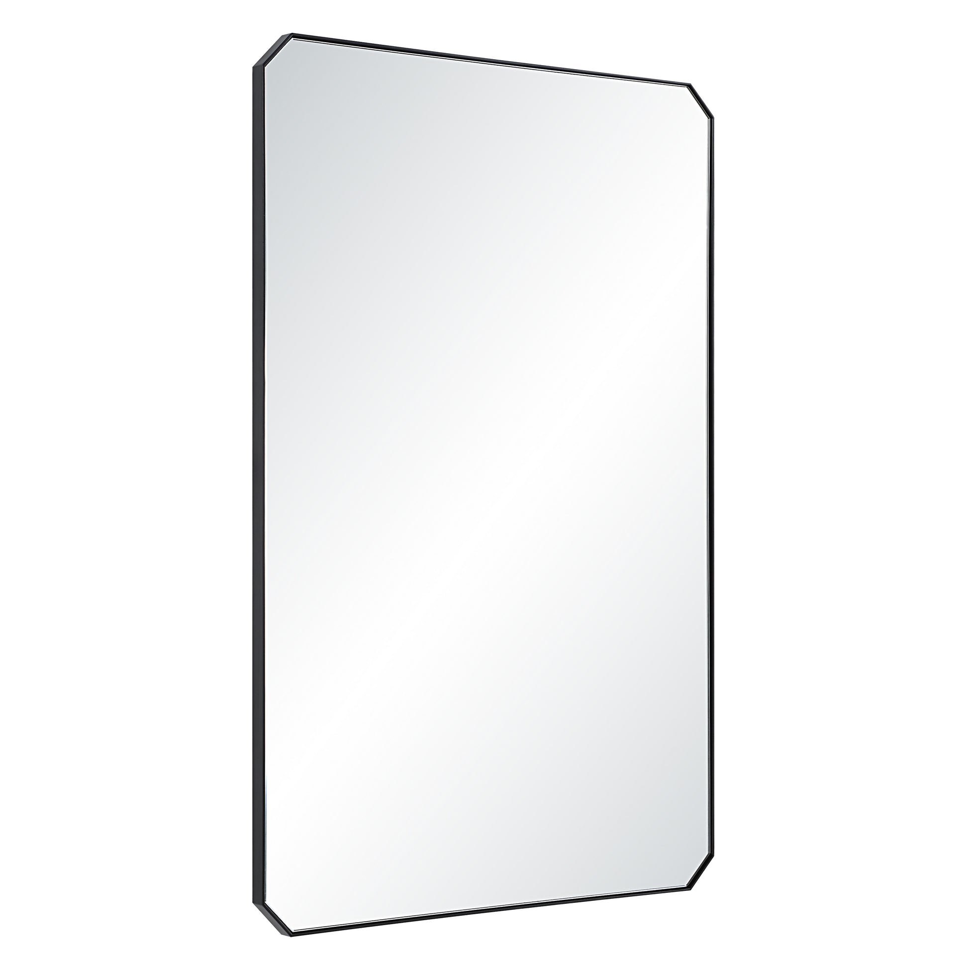 Jace 36" H x 24" W Wall Mirror, Black-Mirror-DECOROLALA