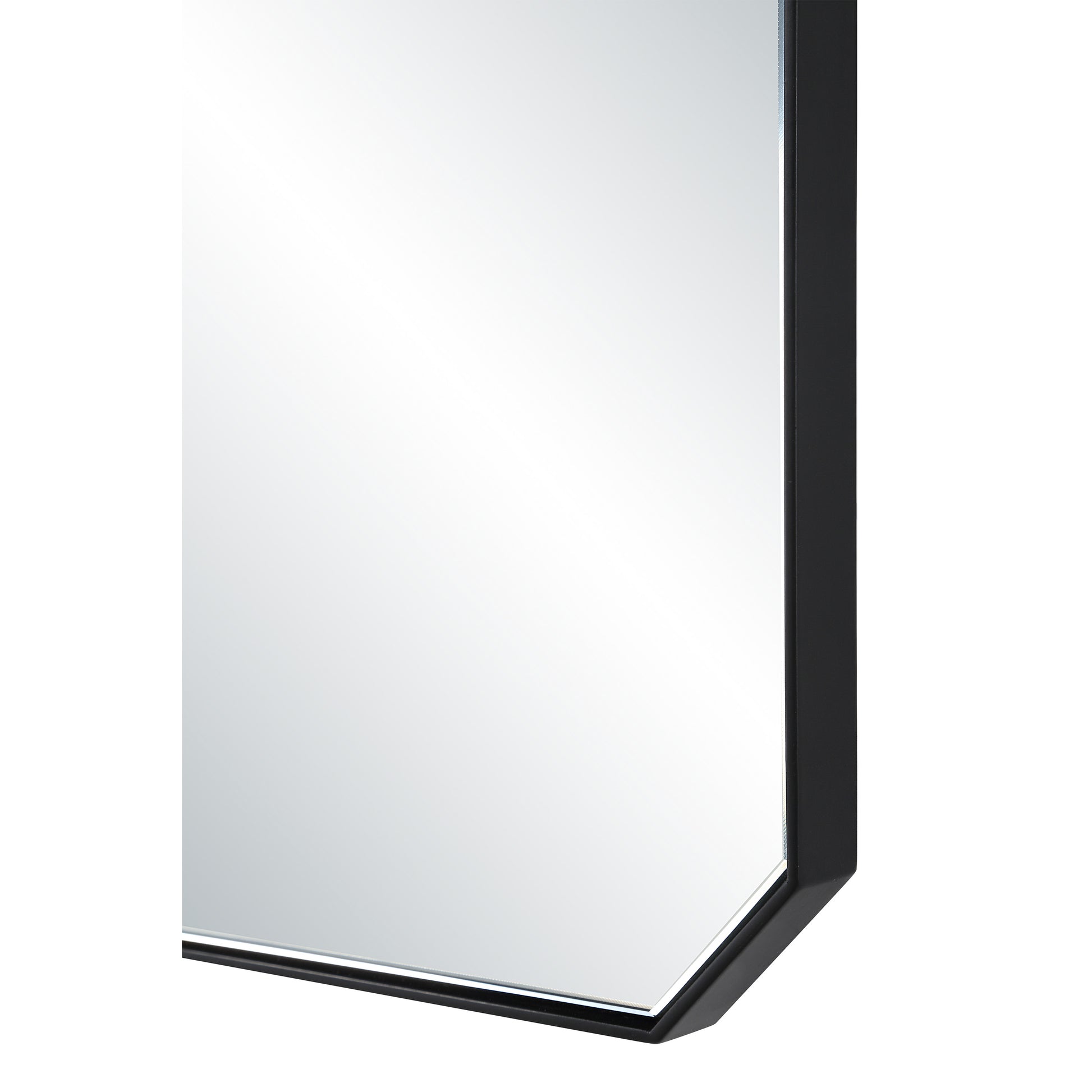 Jace 36" H x 24" W Wall Mirror, Black-Mirror-DECOROLALA