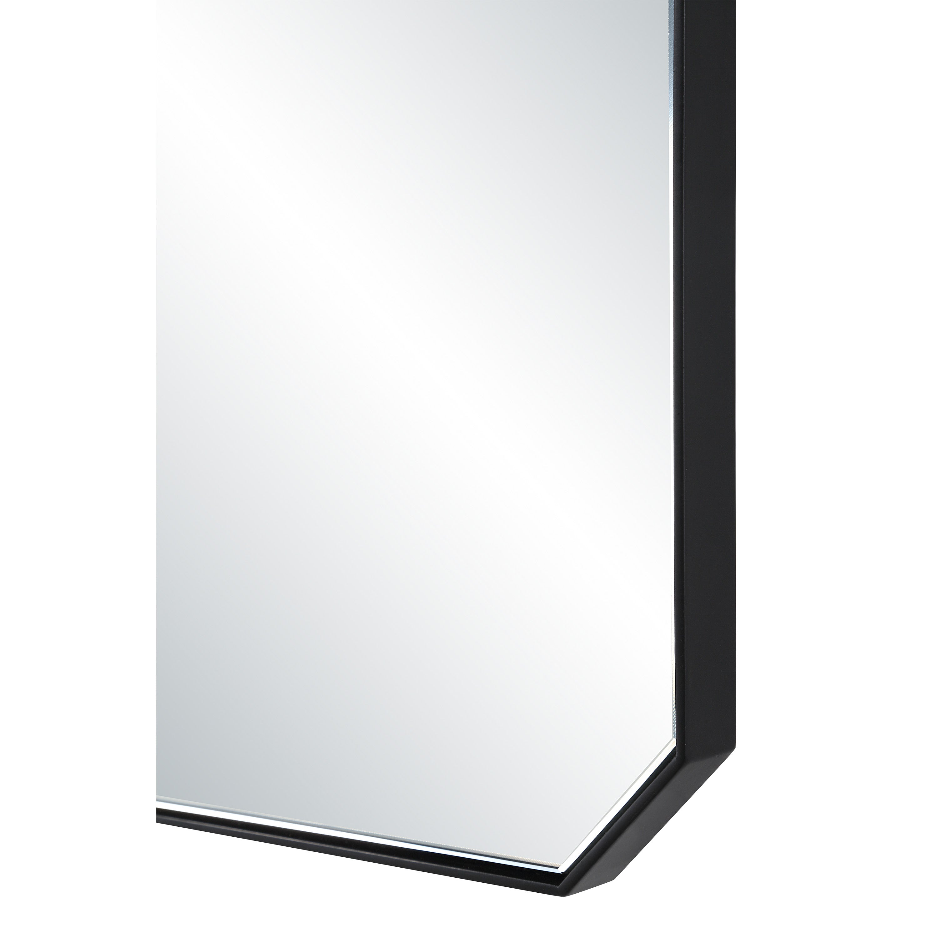 Jace 36" H x 24" W Wall Mirror, Black-Mirror-DECOROLALA