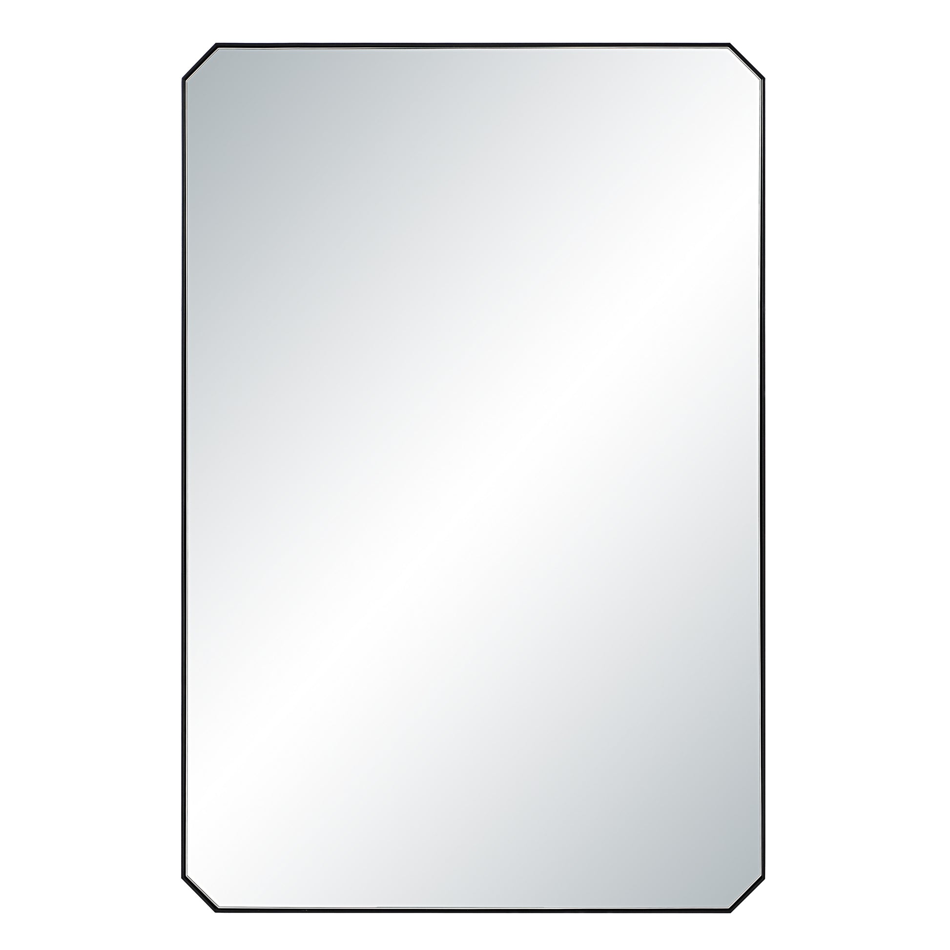 Jace 36" H x 24" W Wall Mirror, Black-Mirror-DECOROLALA