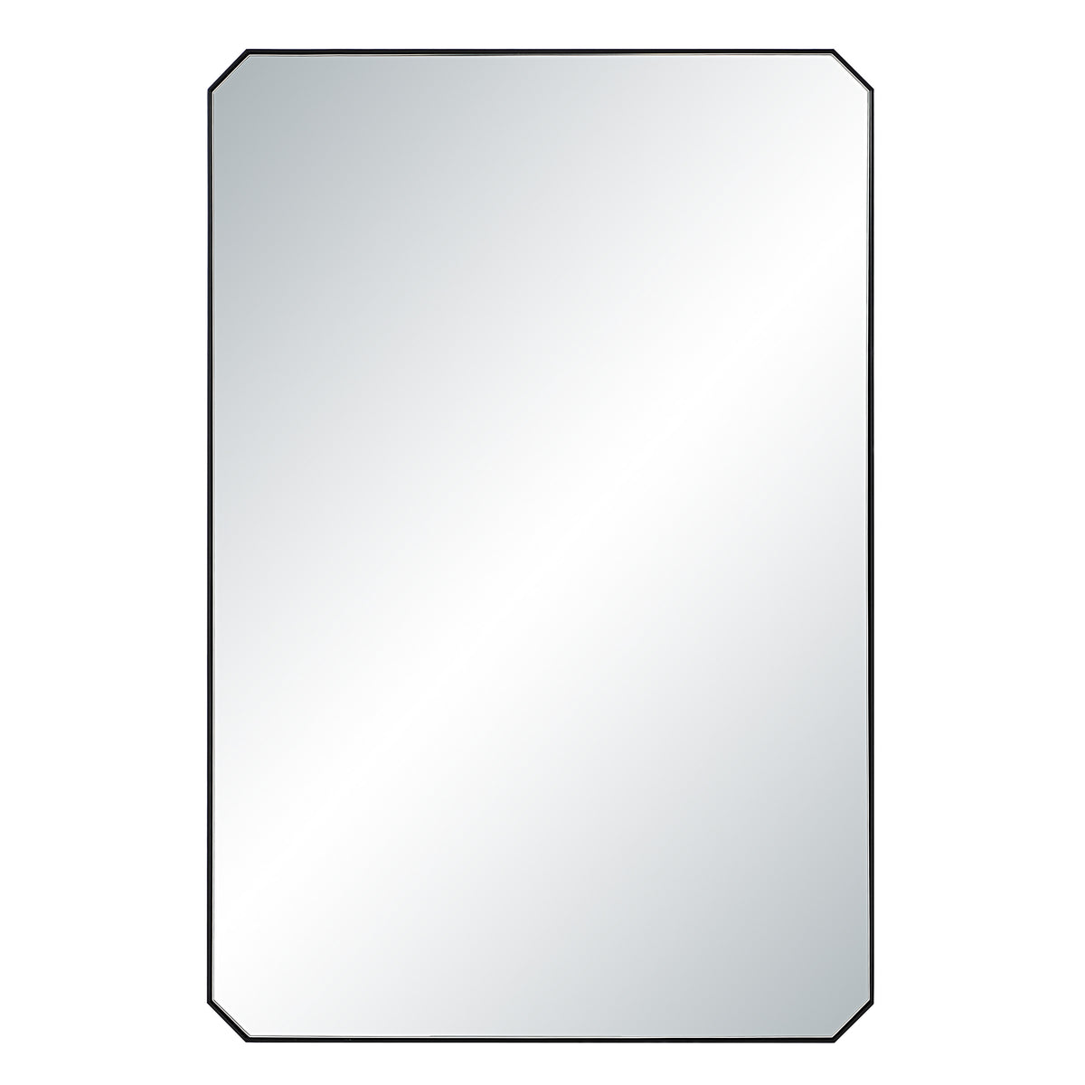 Jace 36" H x 24" W Wall Mirror, Black-Mirrors-DECOROLALA