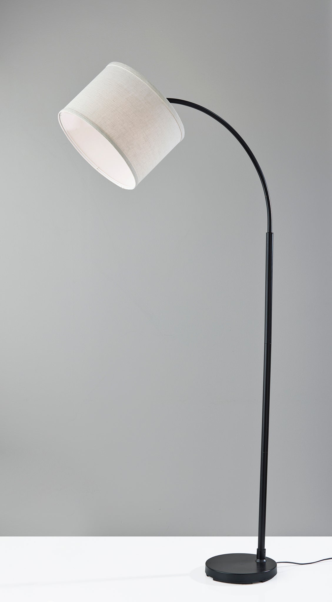Jace 64" Arc Floor Lamp - Black Adjustable-Lighting-DECOROLALA