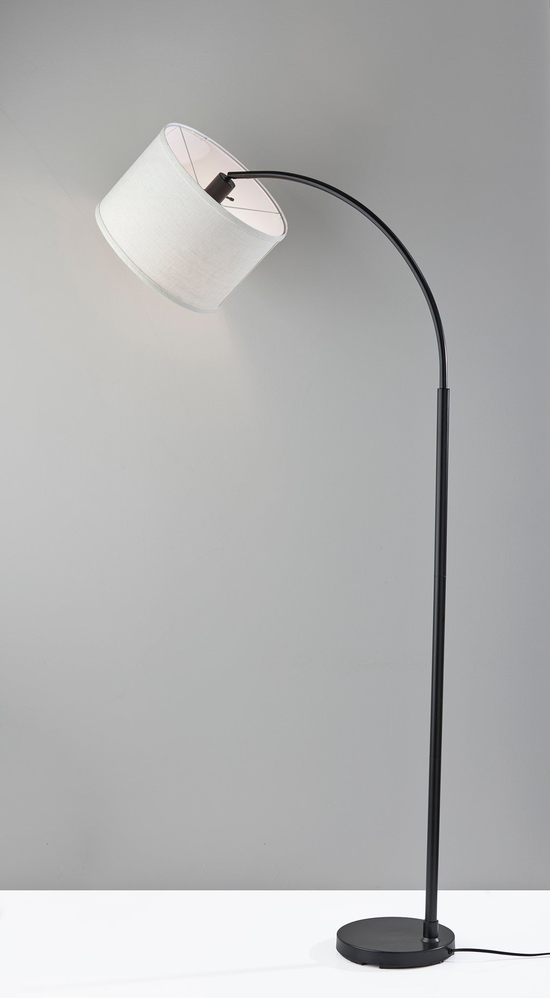 Jace 64" Arc Floor Lamp - Black Adjustable-Lighting-DECOROLALA