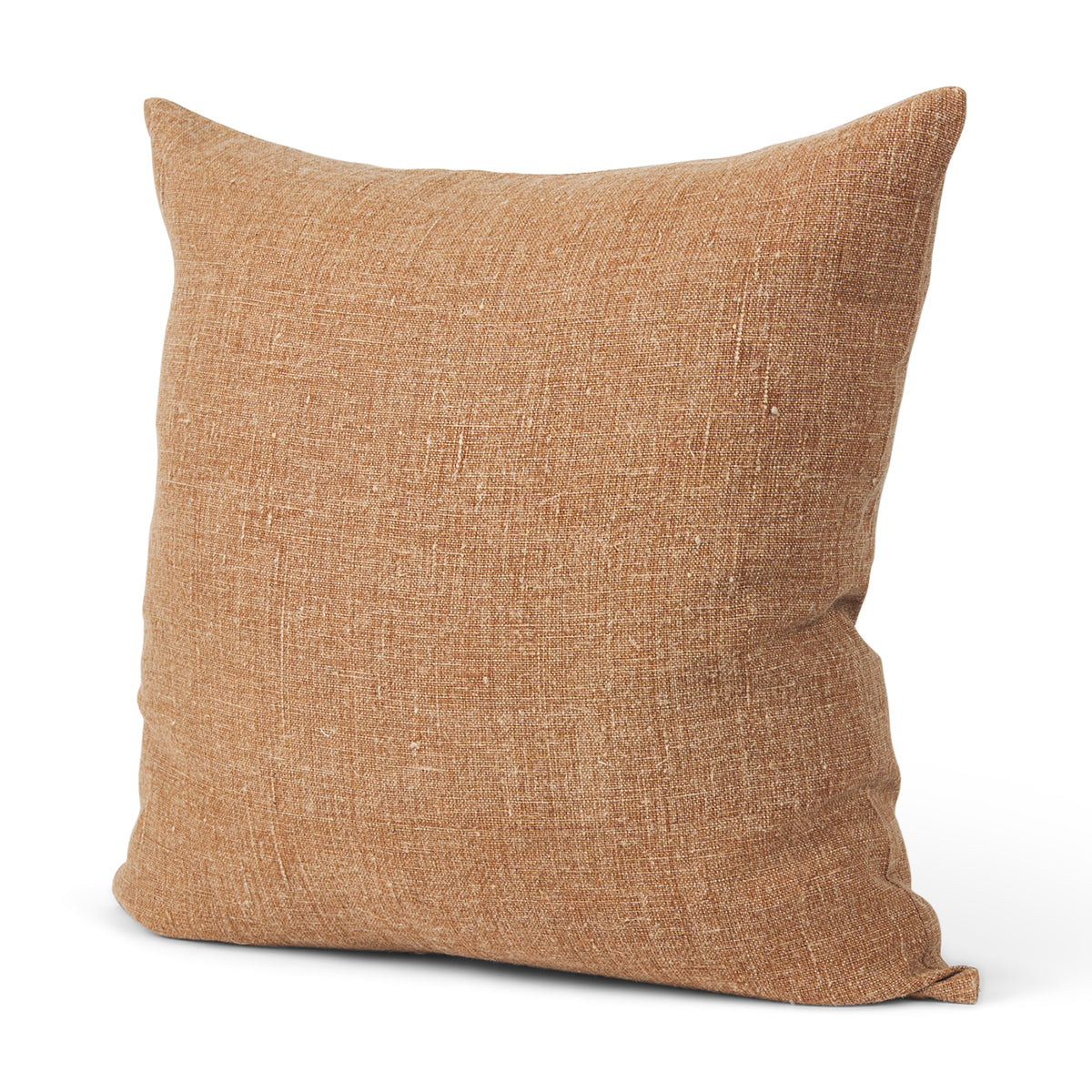 Jack 22x22 Rust Linen Square Decorative Pillow Cover w/Down Filler-Decorative Pillows-DECOROLALA