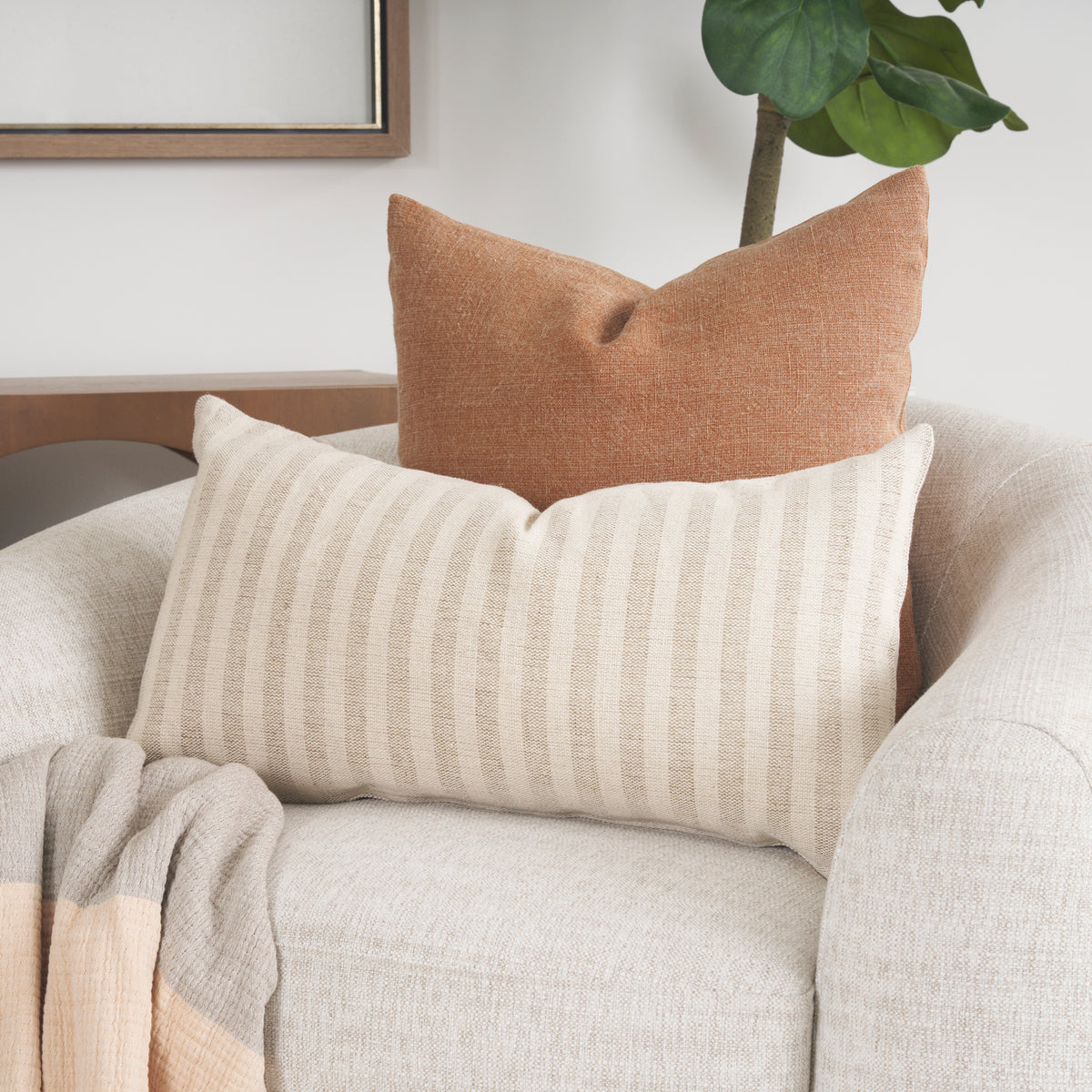 Jack Rust Linen Square Decorative Pillow (min order qty 2)-Decorative Pillows-DECOROLALA