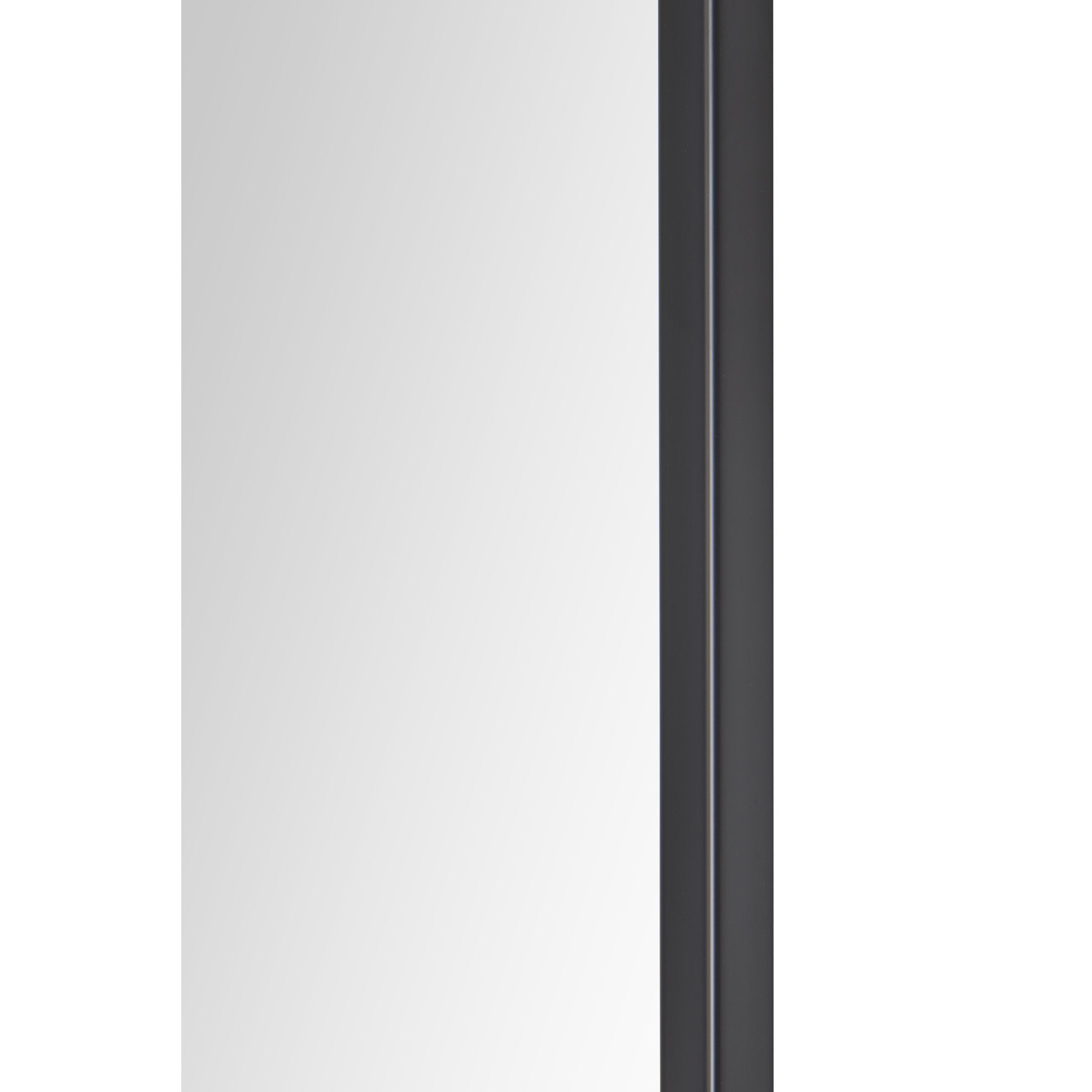 Jackline 36" Tall Rectangle Wall Mirror, Black-Mirror-DECOROLALA