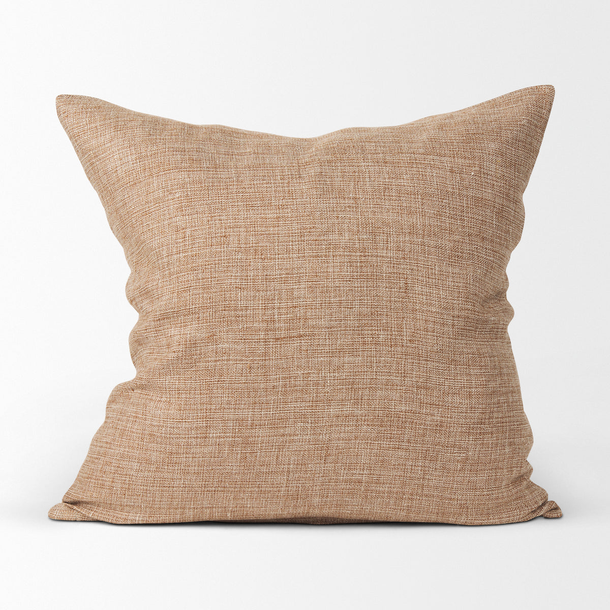Jacklyn 22x22 Brown Linen Square Decorative Pillow Cover-Decorative Pillows-DECOROLALA