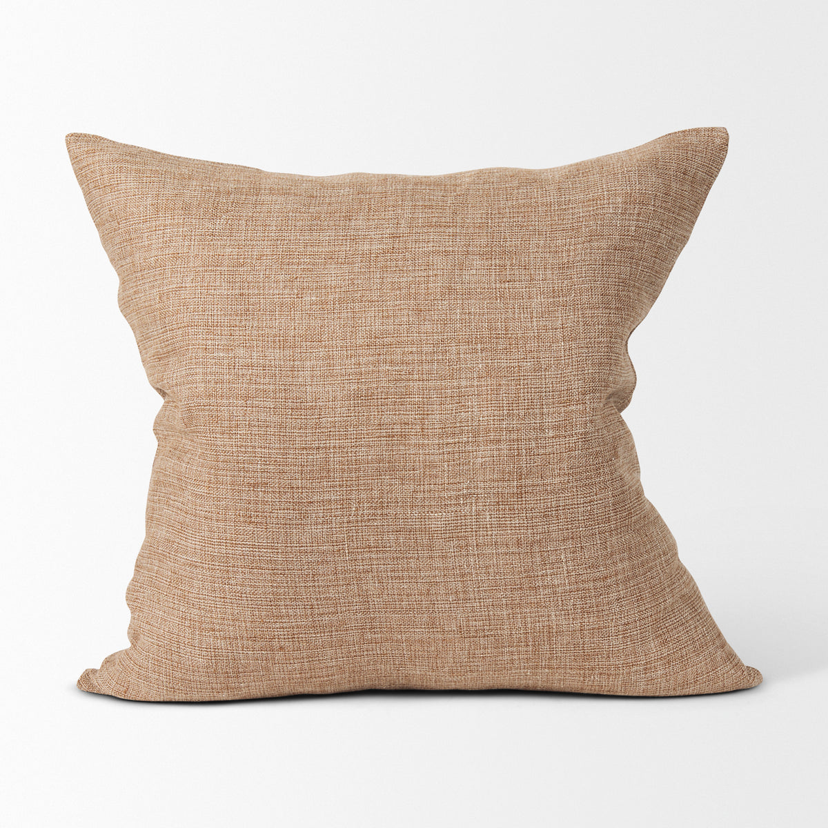 Jacklyn 22x22 Brown Linen Square Decorative Pillow Cover-Decorative Pillows-DECOROLALA