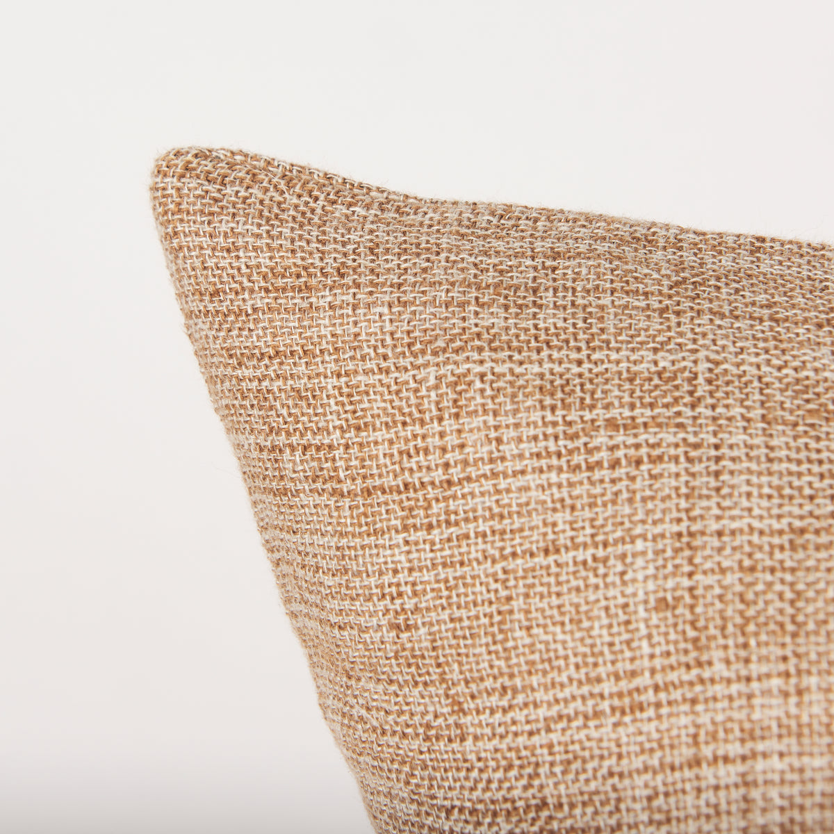 Jacklyn Brown Linen Square Pillow (min order qty 2)-Decorative Pillows-DECOROLALA