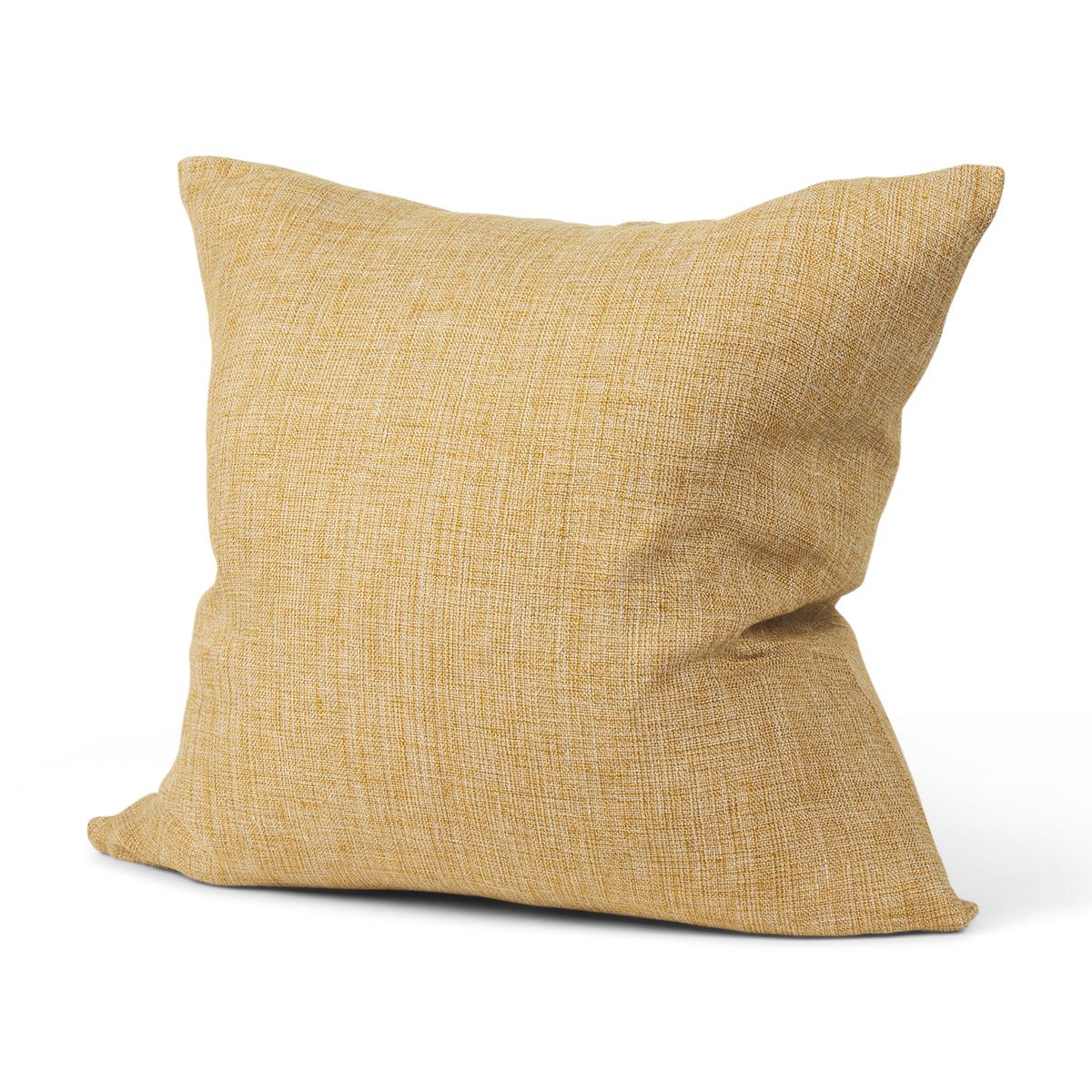 Jacklyn Mustard Linen Square Pillow Cover (min order qty 2)-Decorative Pillows-DECOROLALA