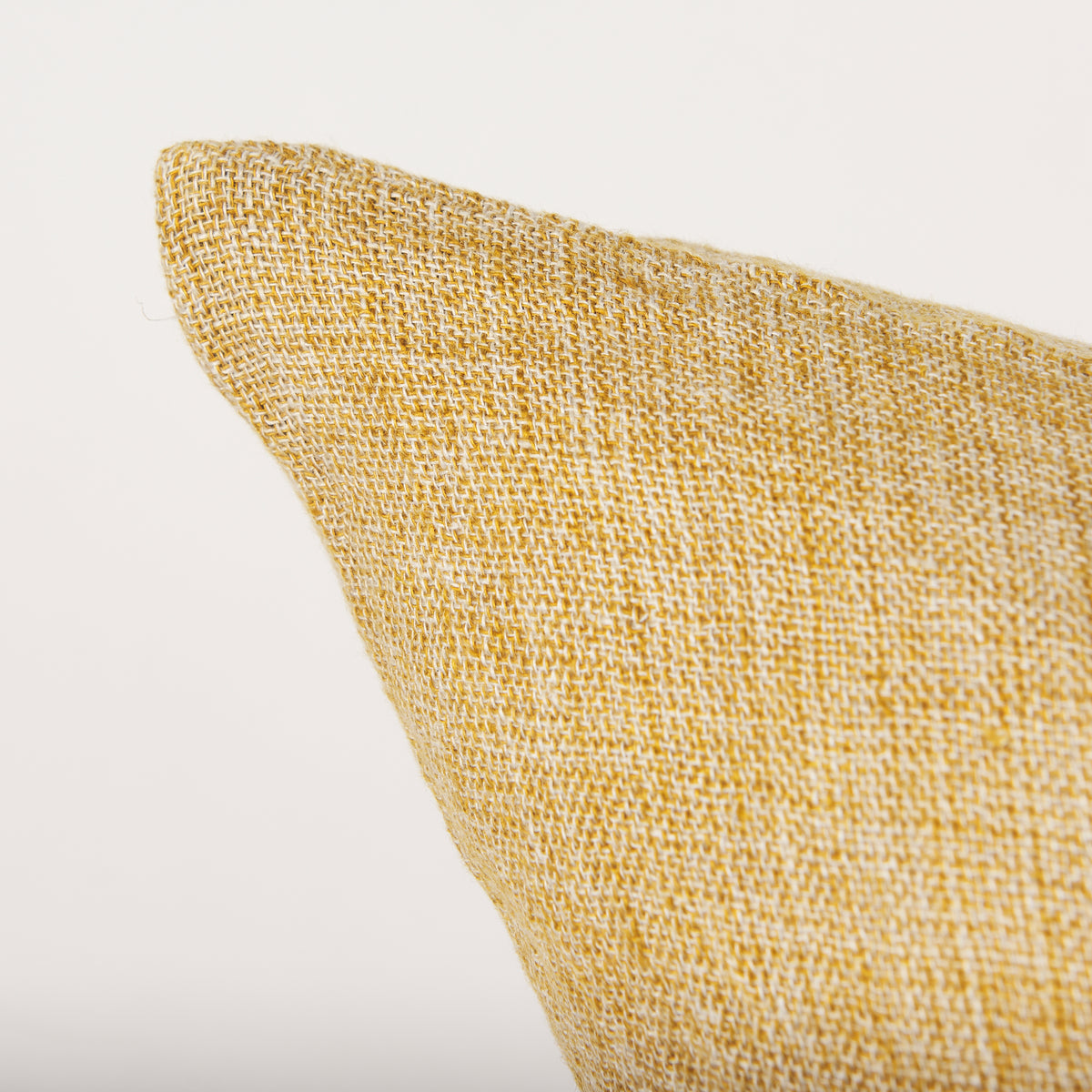 Jacklyn Mustard Linen Square Pillow Cover (min order qty 2)-Decorative Pillows-DECOROLALA