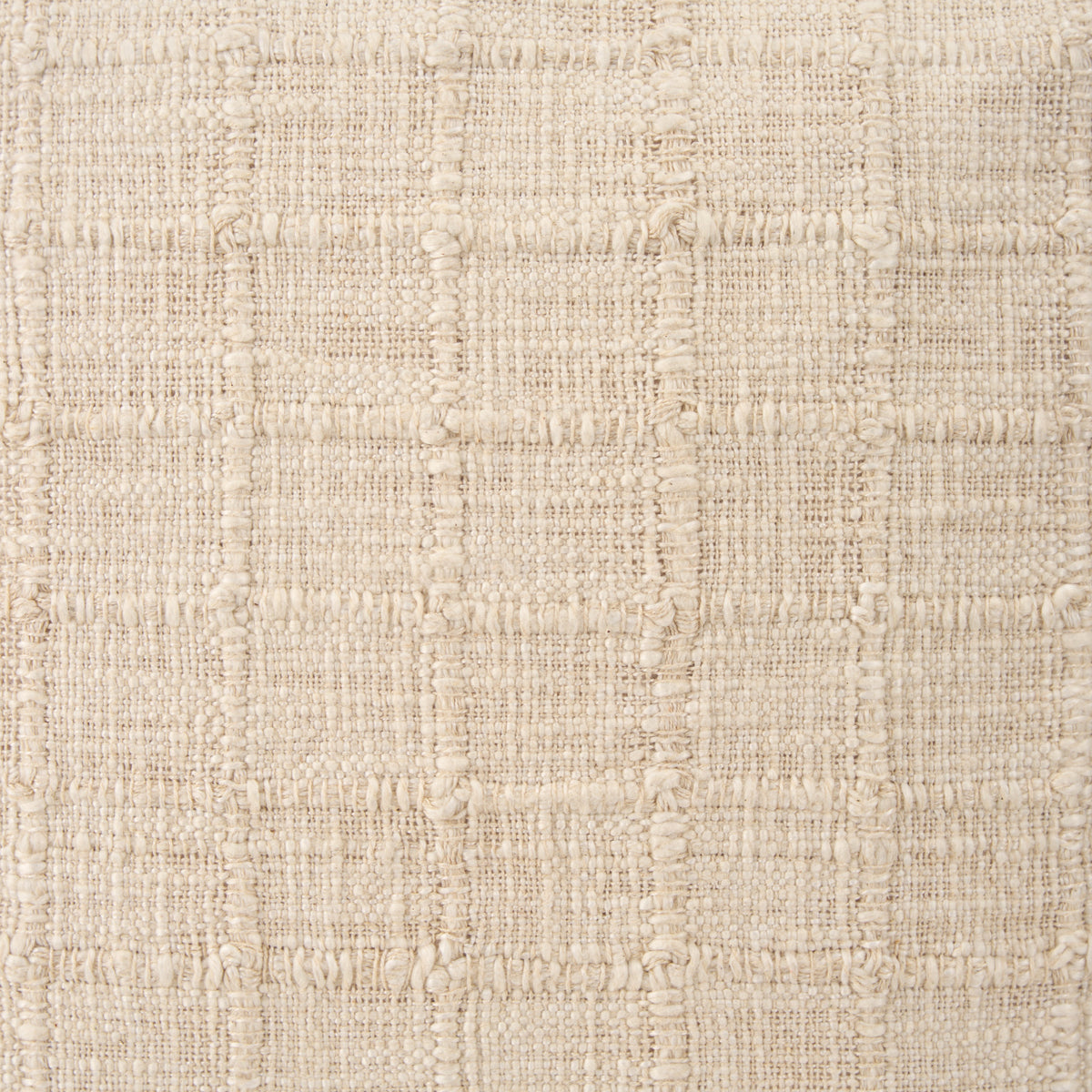 Jacory Cream Checker Textured Square Pillow Cover (min order qty 2)-Decorative Pillows-DECOROLALA