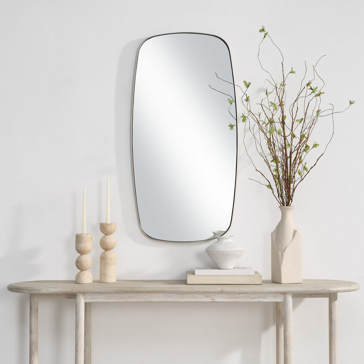 Jacossa 40" H x 20" W Wall Mirror, Yellow-Mirrors-DECOROLALA