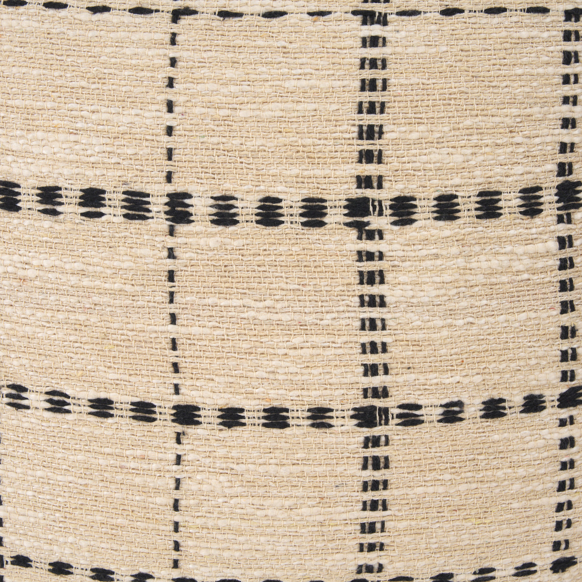 Jaela Beige and Black Striped Lumbar Pillow (min order qty 2)-Decorative Pillows-DECOROLALA